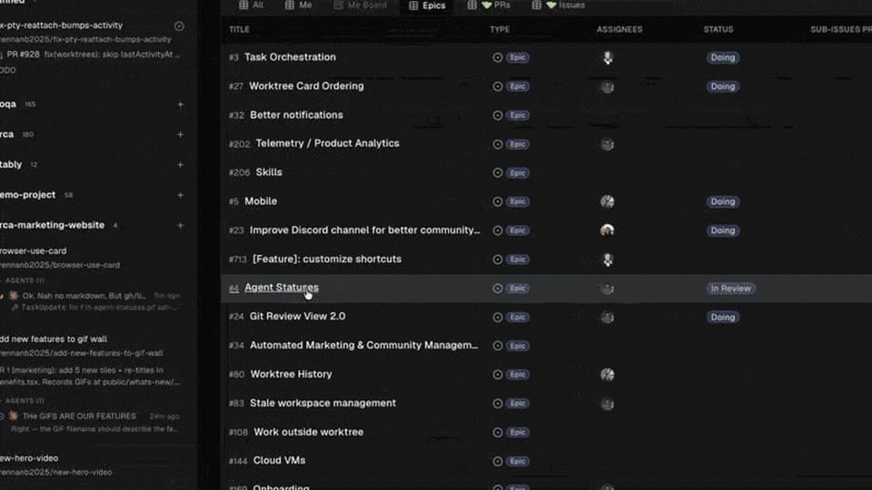 Интеграция GitHub: pull request, проверки и задачи внутри worktree